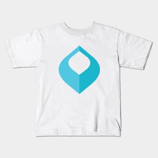 DesignEnrich Blue Drop Diamond Kids T-Shirt